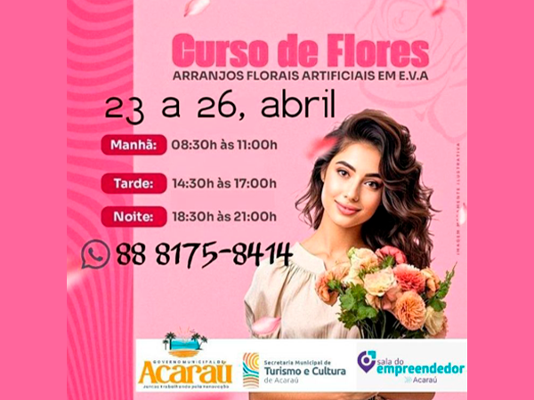 CURSO DE ARRANJOS FLORAIS ARTIFICIAIS EM E.V.A GRATUITO E COM O MATERIAL